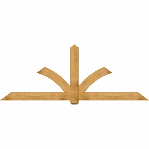 Ekena Millwork Redmond Rough Sawn Timber Gable Bracket, Western Red Cedar, 108"W x 40"H x 2"D x 6"F, 9/12 Pitch GBW108X40X0206RED00RWR - main